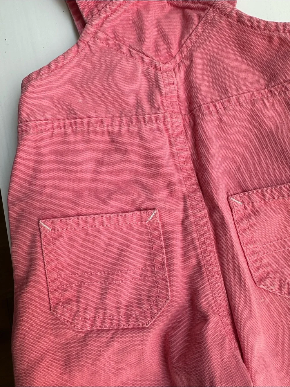 Carhartt baby girl embroidered pink overalls